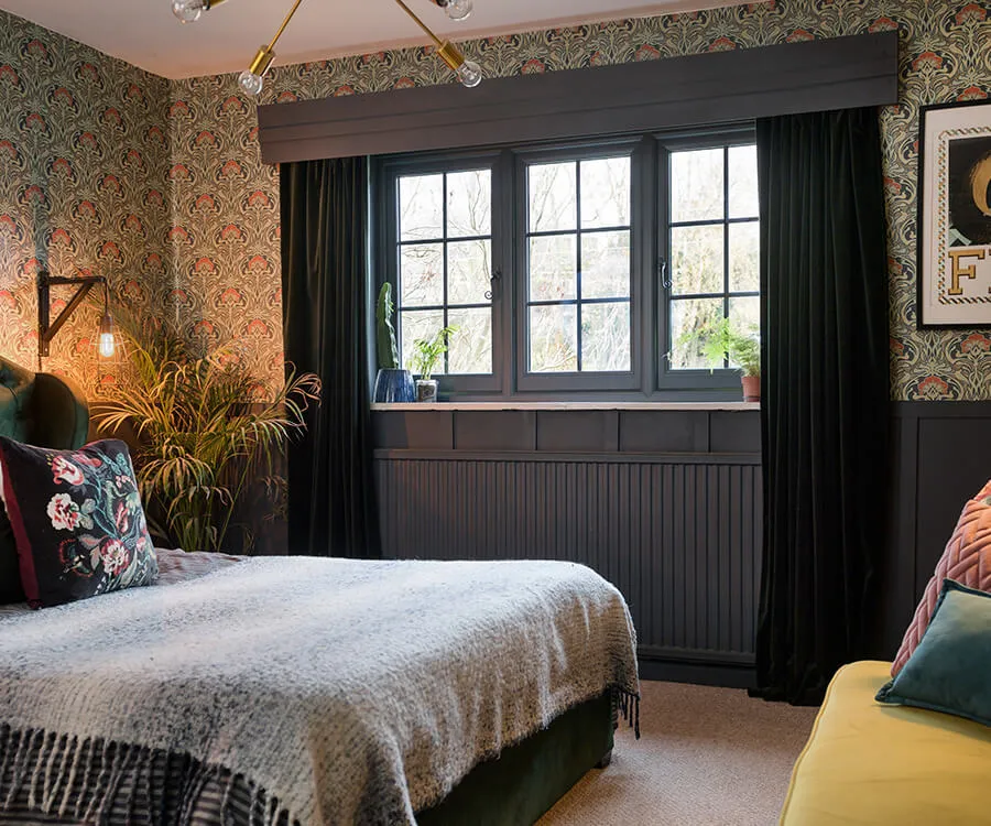 Bedroom with Anthracite Grey Windows