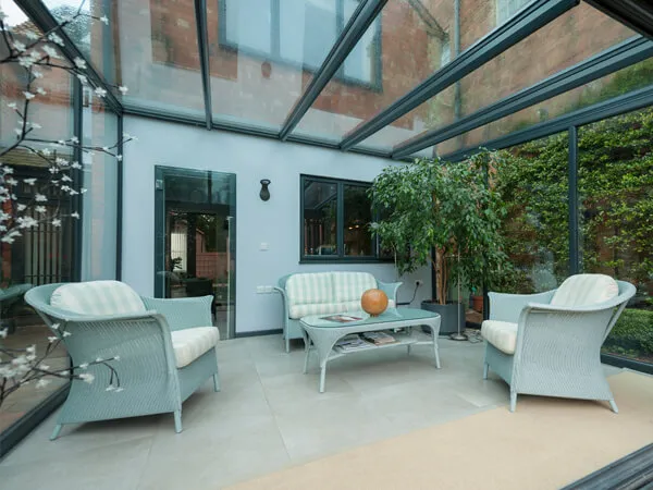 Grey Lean-To Conservatory Internal